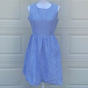 Comme Tol Seersucker Dress Large